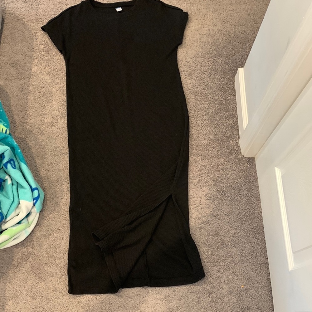 Old Navy Ribbed Black Dress
